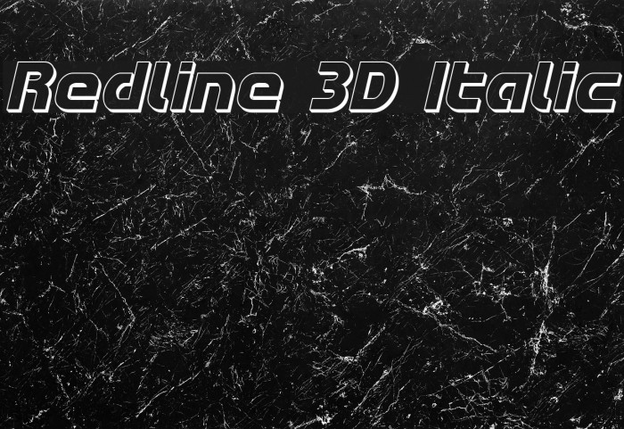 Redline 3D Italic Font examples