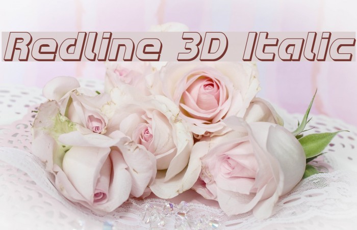 Redline 3D Italic Font examples