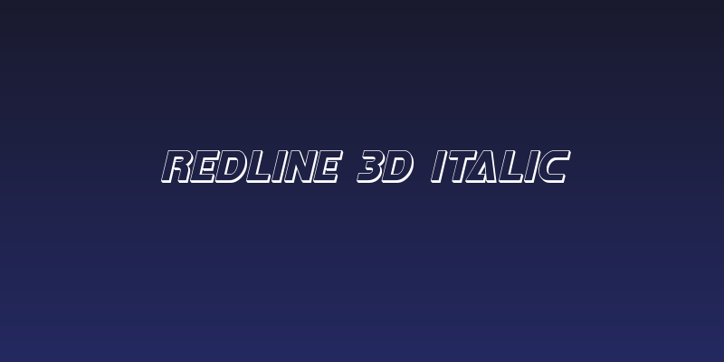 Redline 3D Italic Social Header