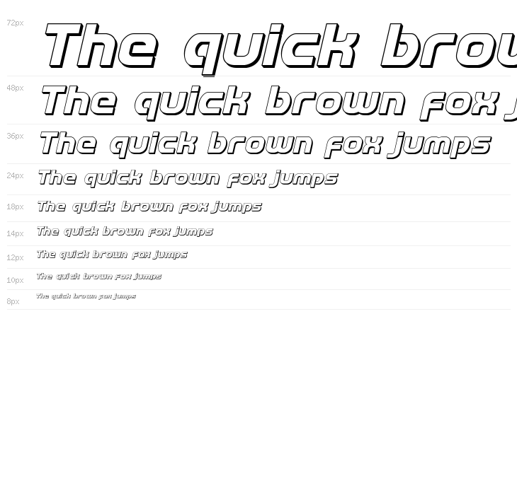 Redline 3D Italic Waterfall