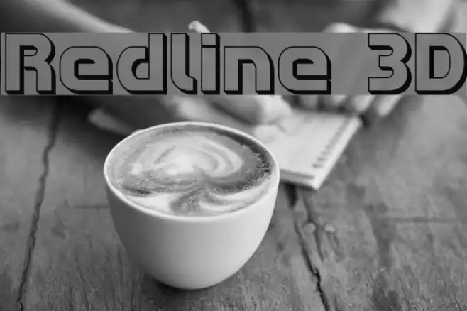 Redline 3D Font examples