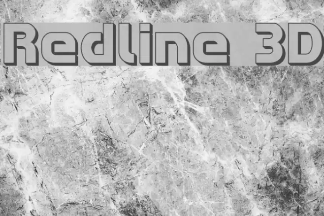 Redline 3D Font examples