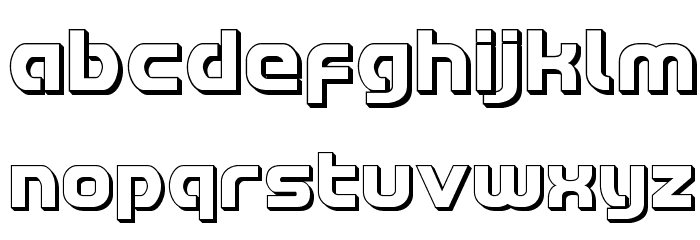 Redline 3D Font LOWERCASE