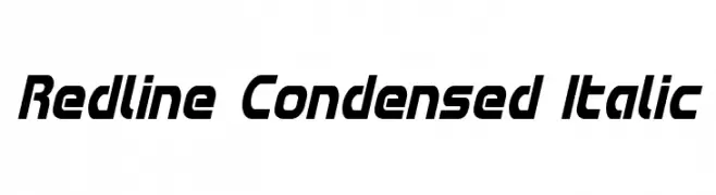 Redline Condensed Italic  Free Fonts Download