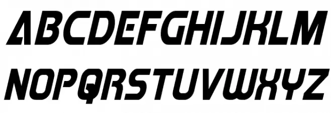 Redline Condensed Italic フォント 大文字