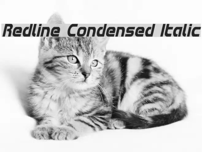 Redline Condensed Italic examples