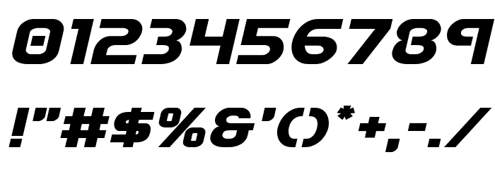 Redline Expanded Italic Font OTHER CHARS