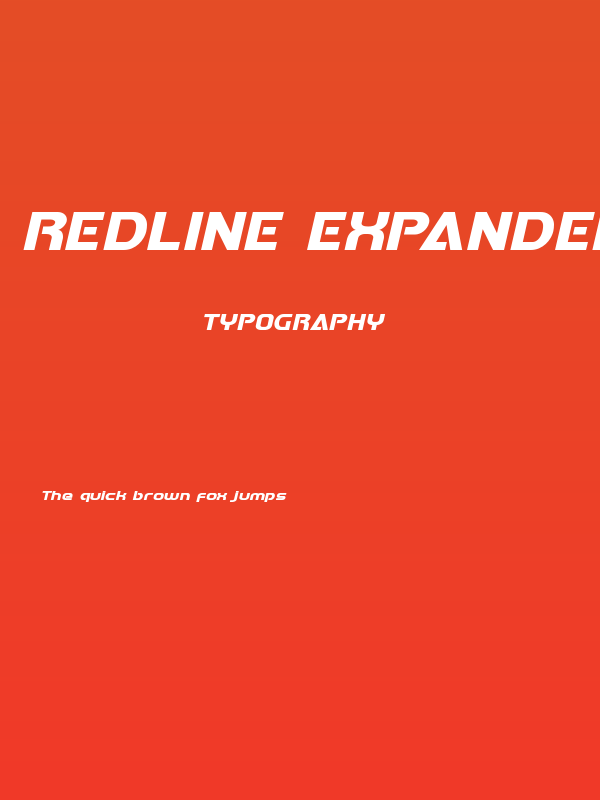 Redline Expanded Italic Poster