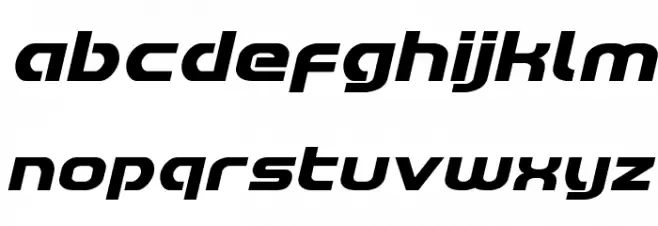 Redline Expanded Italic Schriftart Kleinbuchstaben