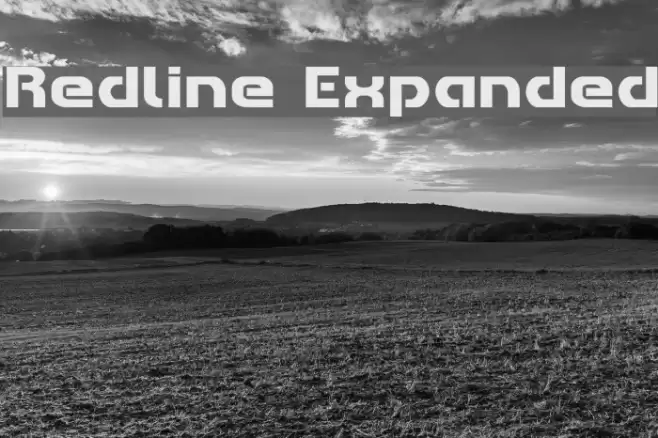 Redline Expanded Font examples
