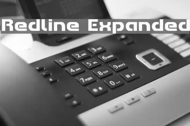 Redline Expanded Font examples
