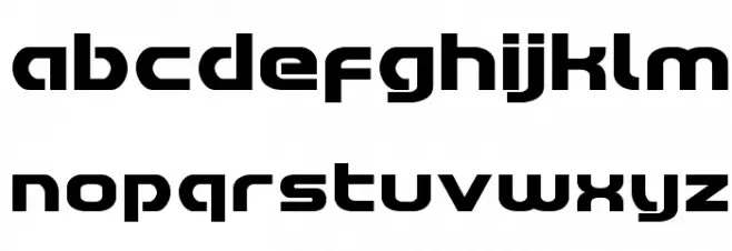 Redline Expanded Schriftart Kleinbuchstaben