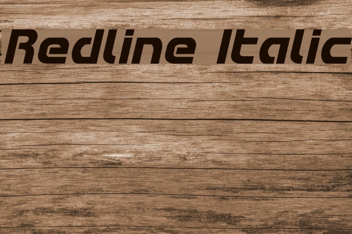 Redline Italic Font examples