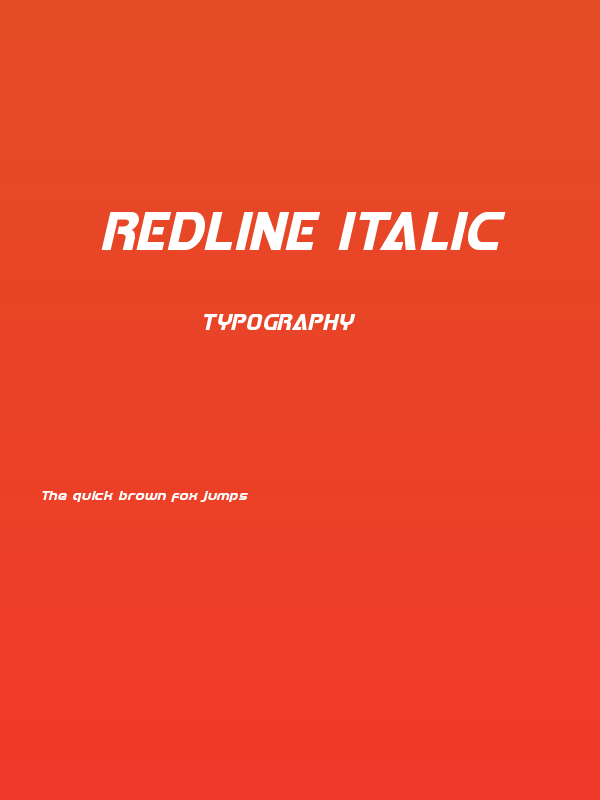 Redline Italic Poster