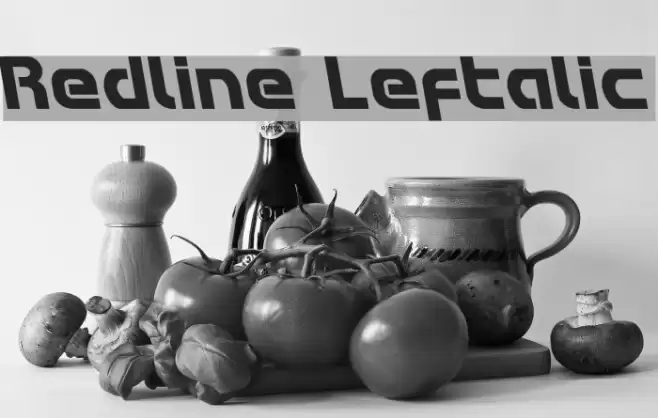Redline Leftalic Font examples