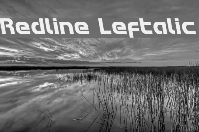 Redline Leftalic Font examples