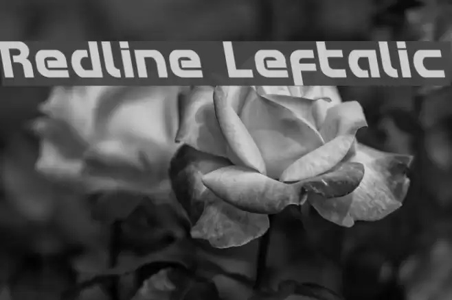 Redline Leftalic Font examples