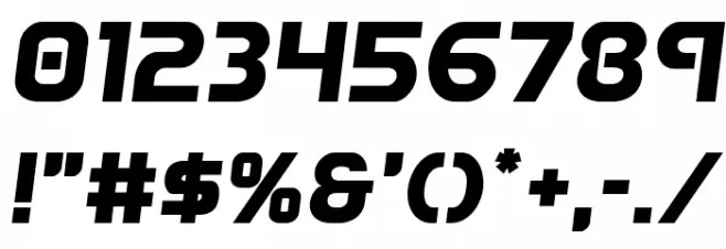 Redline Semi-Italic Font OTHER CHARS