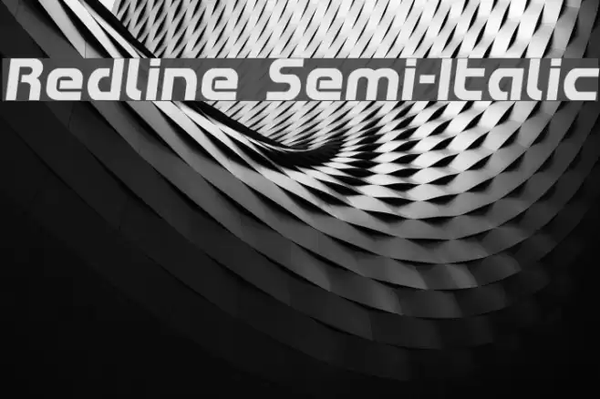 Redline Semi-Italic Font examples