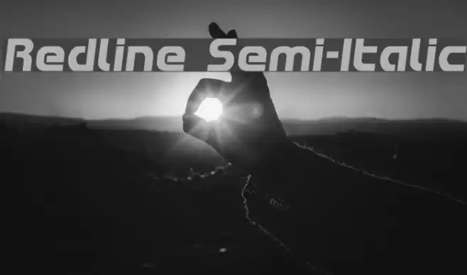 Redline Semi-Italic Font examples