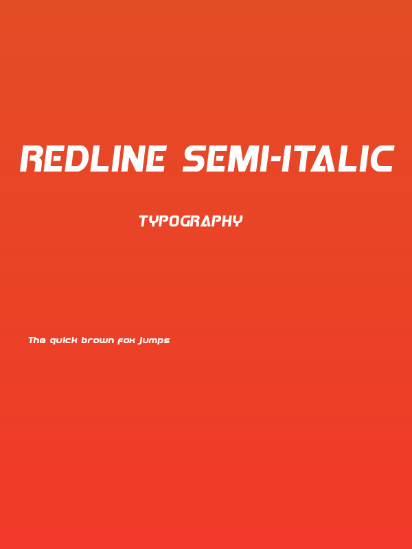 Redline Semi-Italic Poster