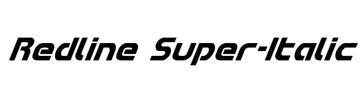 redline super-italic 免費字體下載