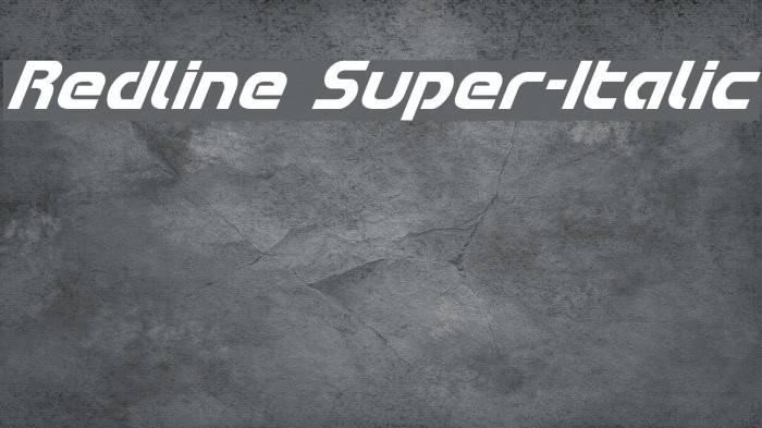 Redline Super-Italic Example 1