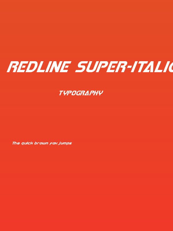 Redline Super-Italic Poster