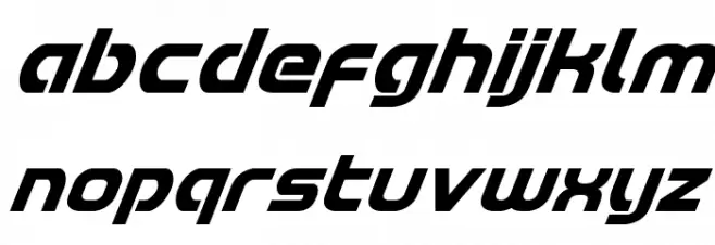 Redline Super-Italic फ़ॉन्ट लोअरकेस