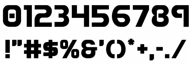 Redline Font OTHER CHARS