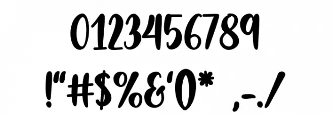 Redmilk Font OTHER CHARS