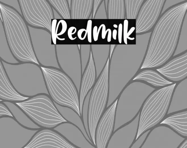 Redmilk Font examples
