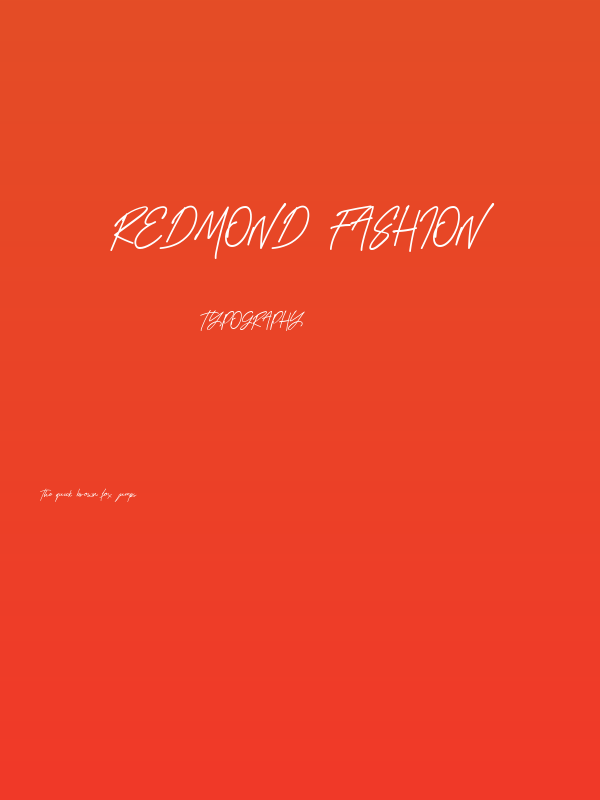 Redmond Fashion Poster