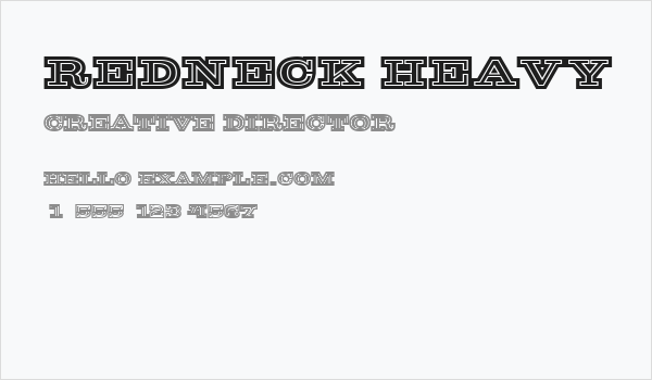 Redneck Heavy Business Card