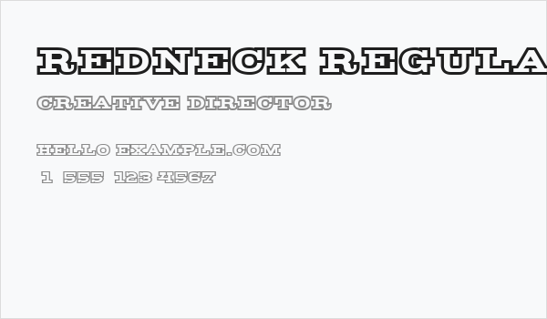 Redneck Regular Business Card