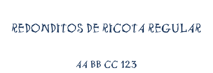 Redonditos De Ricota Regular Font Preview