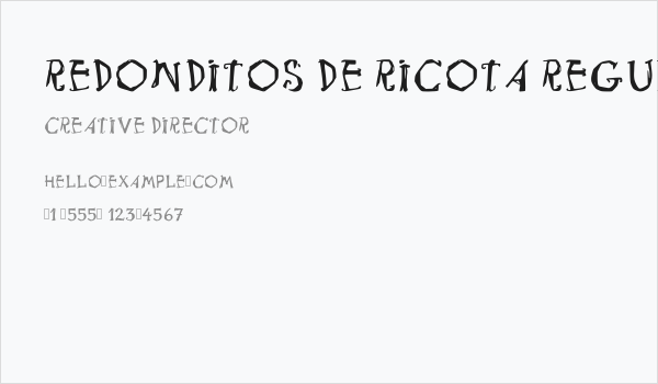 Redonditos De Ricota Regular Business Card