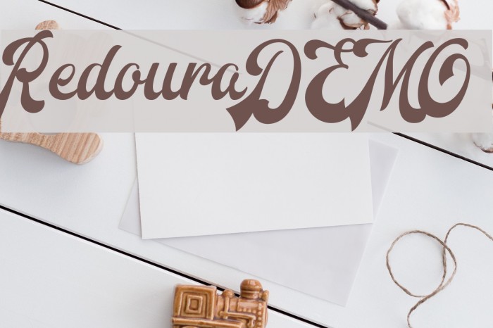 RedouraDEMO Font examples