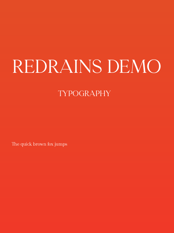 Redrains DEMO Poster