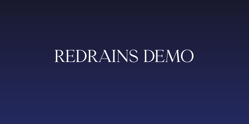 Redrains DEMO Social Header