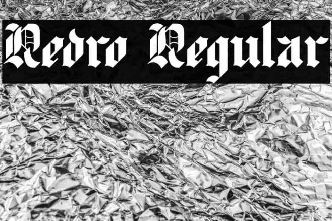 Redro Regular Font examples
