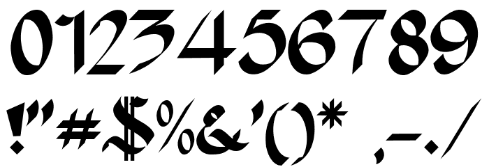 Redro tall Regular Font OTHER CHARS