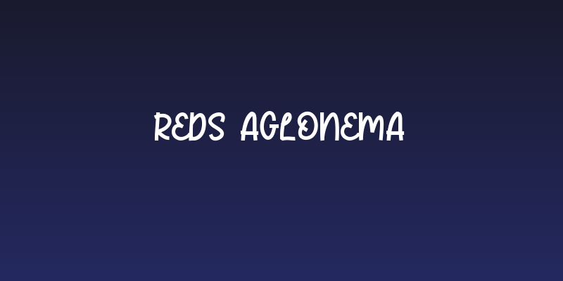 Reds Aglonema Social Header