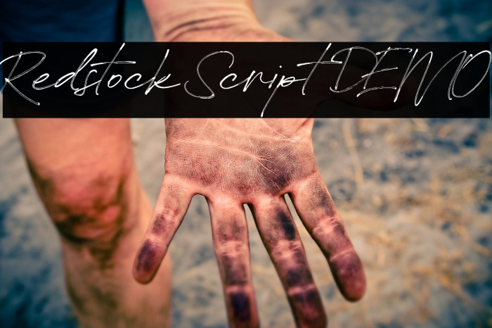 Redstock Script DEMO Font examples