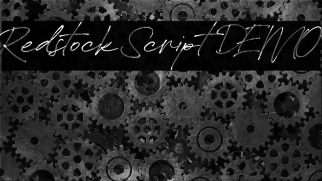 Redstock Script DEMO Font examples