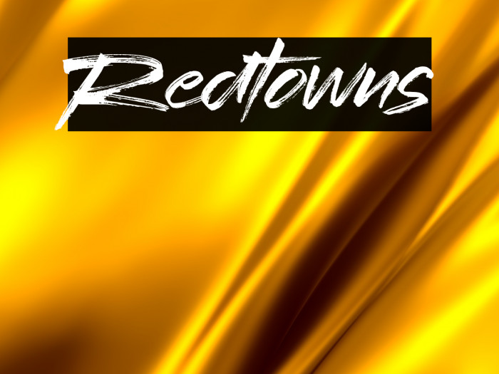 Redtowns Font examples