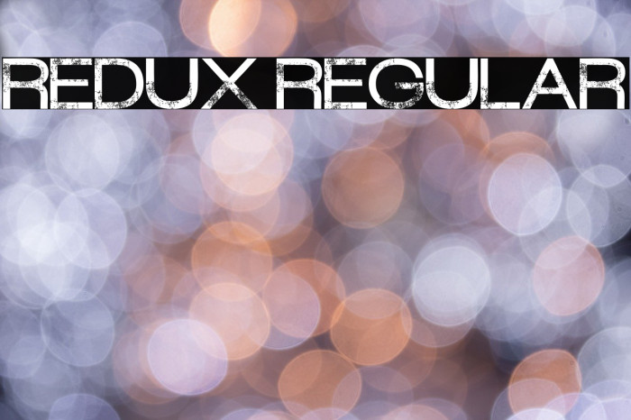 Redux Regular Font examples