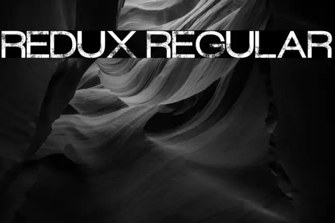 Redux Regular Font examples