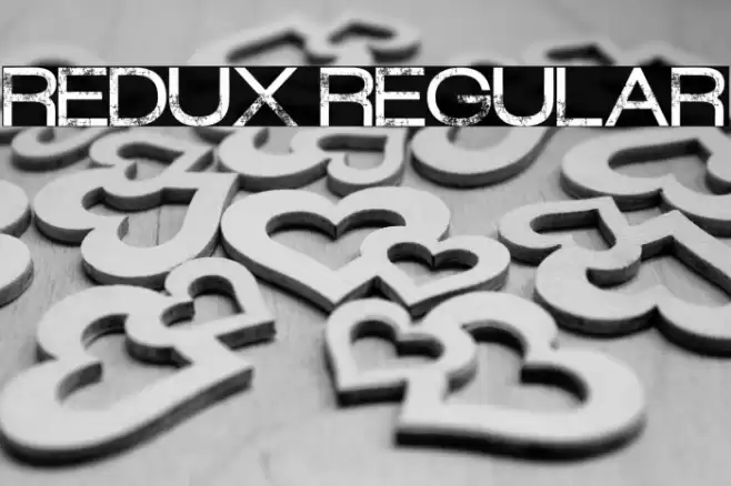 Redux Regular Font examples