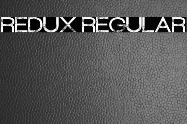 Redux Regular Font examples
